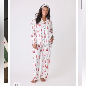 PJ Salvage NEW! Cranberries and Cocktails Flannel PJ Set Size XS